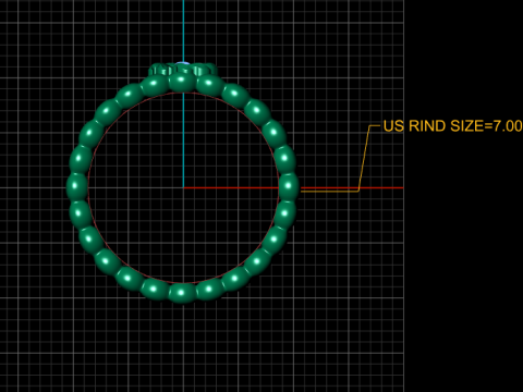 Beaded flower ring 3D Print Model