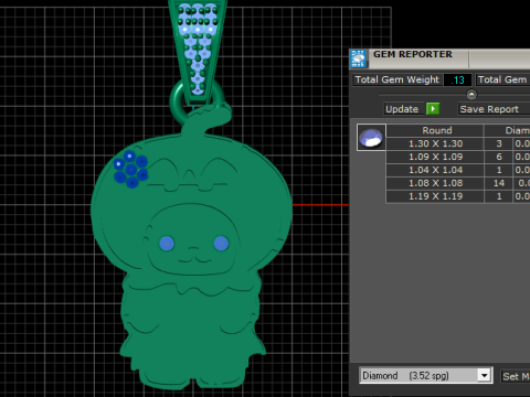 Cartoon girl pendant Model Cetak 3D