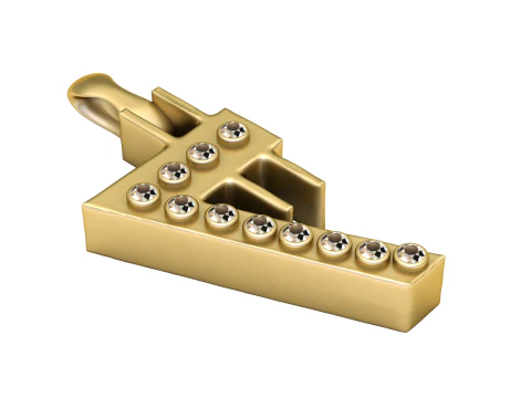 पत्र ए पेंडेंट 3D प्रिंट मॉडल