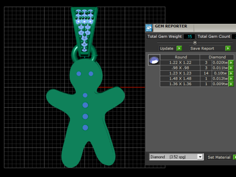 Gingerbread man pendant Model Cetak 3D