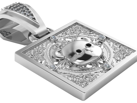 Teddy bear pendant 3D printable model 3D Print Model