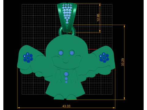 Girl character pendant 3D Print Model