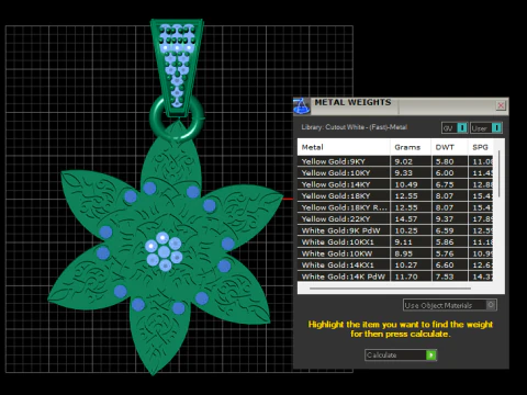 Floral star pendant 3D Print Model