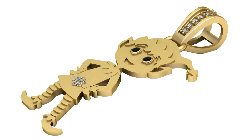 Fantasy jewelry design 3D प्रिंट मॉडल .c4d .max .obj .3ds .fbx .stl .blend 