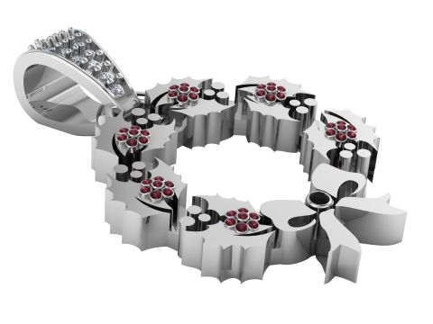 Holiday wreath pendant Modèles 3D en vedette