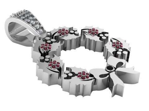 Holiday wreath pendant 3D Print Model