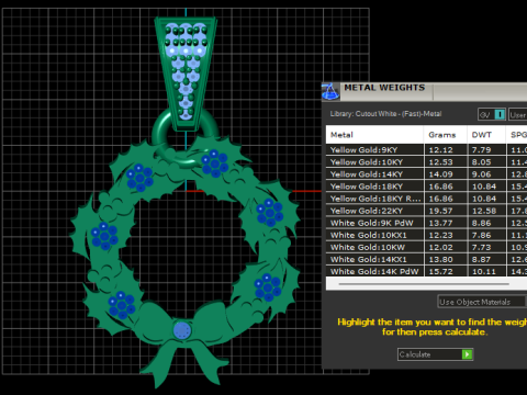 Holiday wreath pendant Modèles 3D en vedette