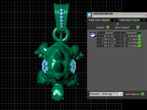 Turtle dinosaur pendant fantasy creature charm spiked turtle jewelry 3D animal pendant STL Modelo de impresión 3D