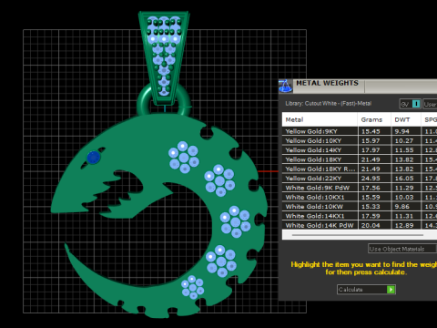 Crescent fish pendant Modello di stampa 3D