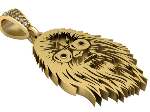 Pingente P&eacute; Grande Modelo de Impressão 3D