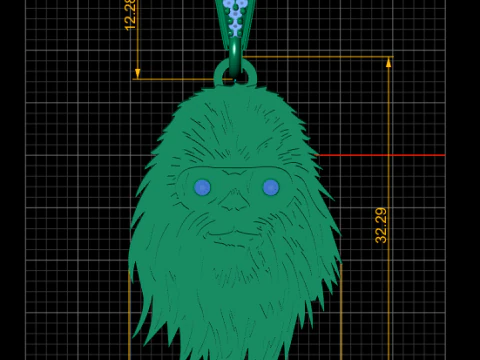 Bigfoot pendant 3D Print Model