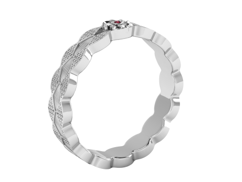 デザイナーのゴールドリング 3Dプリントモデル