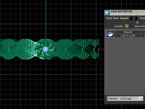 デザイナーのゴールドリング 3Dプリントモデル