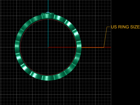 デザイナーのゴールドリング 3Dプリントモデル