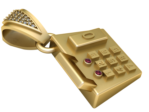 Calculator pendant Modello di stampa 3D