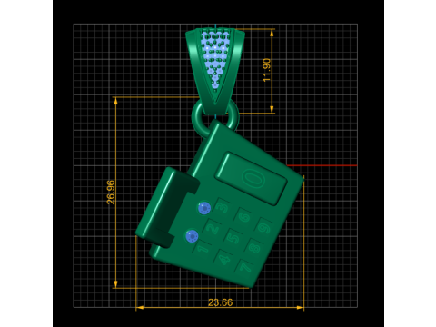 Calculator pendant 3D 打印模型