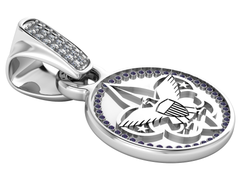 Eagle medallion pendant Modello di stampa 3D