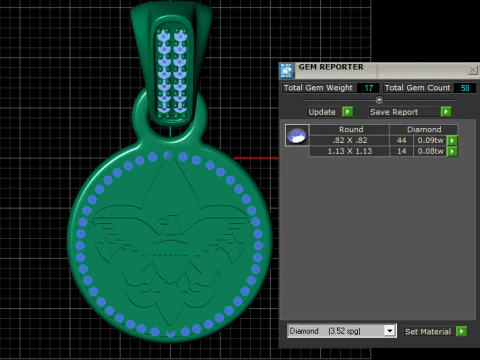 Eagle medallion pendant 3D Print Model