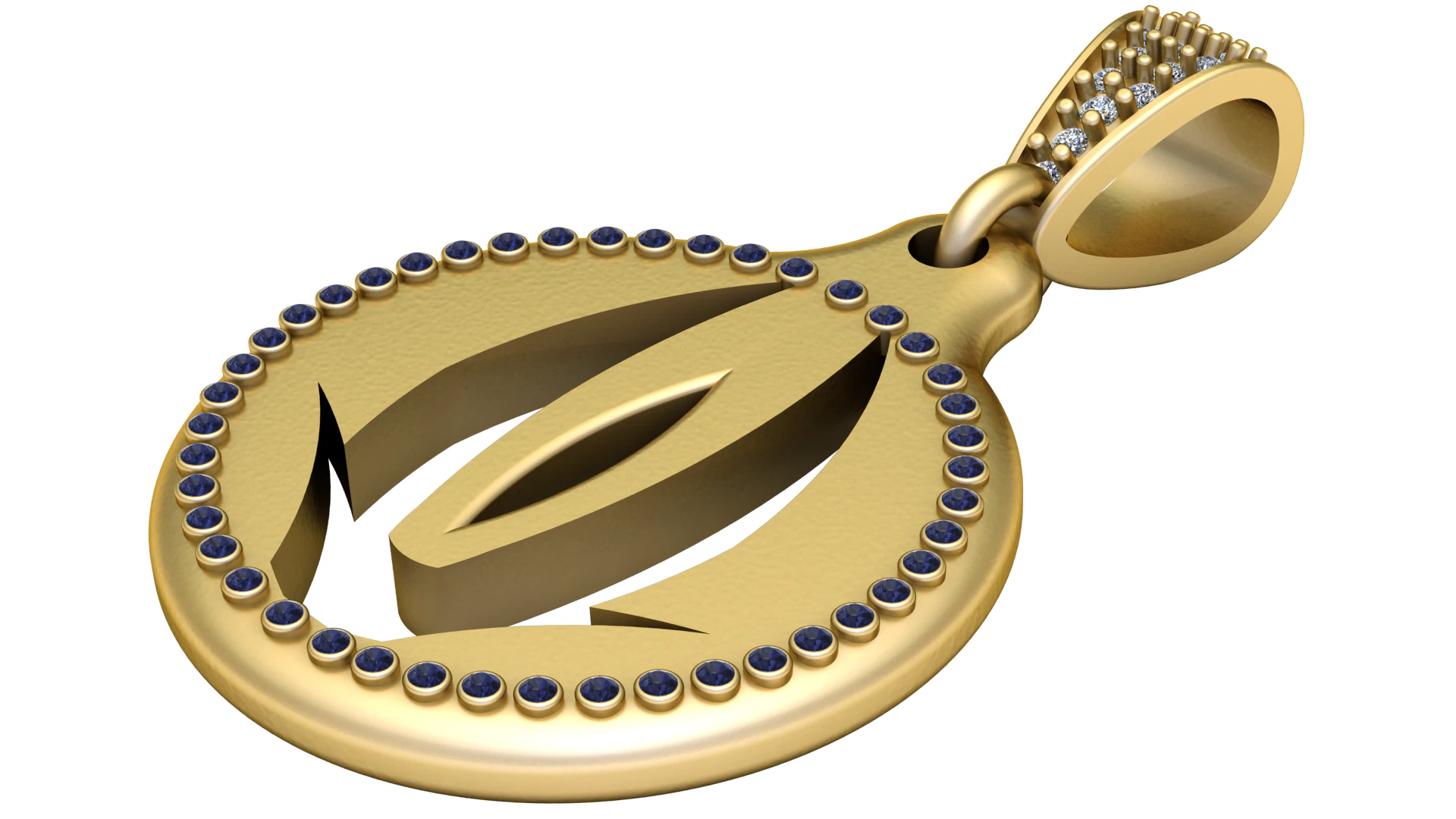 Abstract emblem pendant 3D Print Model .c4d .max .obj .3ds .fbx .stl .blend 