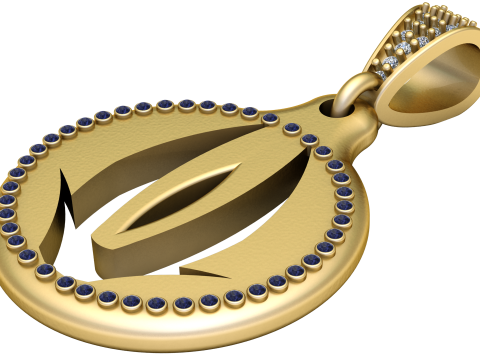 Abstract emblem pendant Modèles 3D en vedette