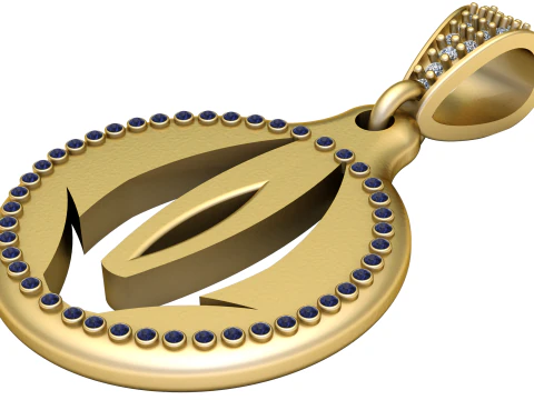 추상 엠블럼 펜던트 3D 프린트 모델