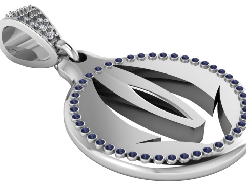 Abstract emblem pendant 3Dプリントモデル