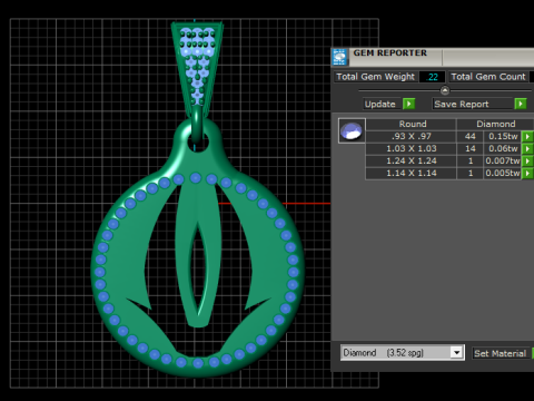Abstract emblem pendant 3Dプリントモデル