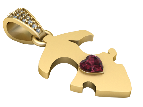 Puzzle piece pendant 3D Print Model