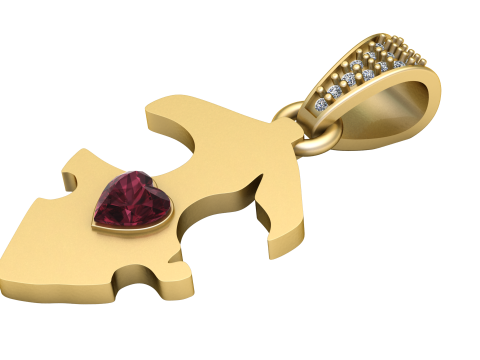 Puzzle piece pendant 3D printmodel