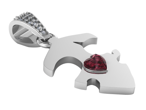 Puzzle piece pendant 3D printmodel