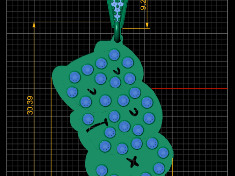 Bear emoji pendant 3D Print Model