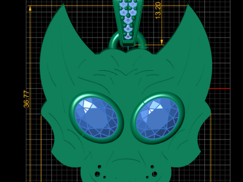 Fantasy creature pendant 3D प्रिंट मॉडल