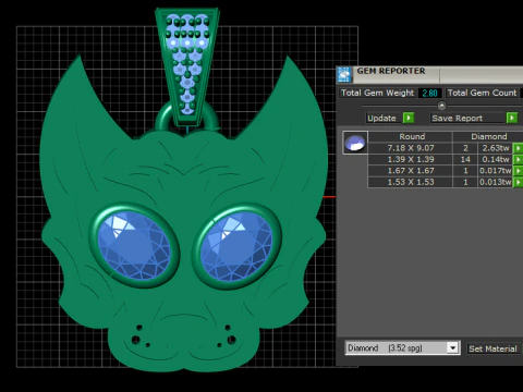 Fantasy creature pendant 3D Print Model