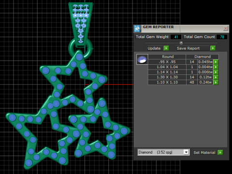 Star pendant Model Cetak 3D