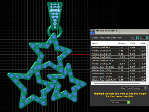 Star pendant Model Cetak 3D