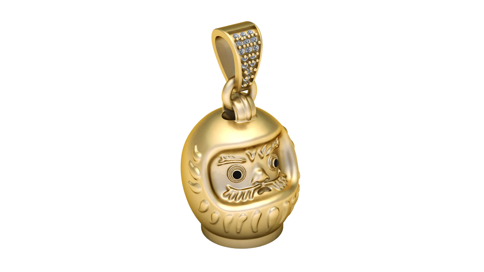 Daruma pendant 3D Print Model .c4d .max .obj .3ds .fbx .stl .blend 