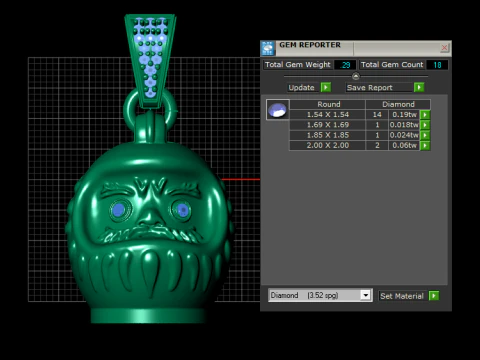 Daruma pendant 3D Print Model