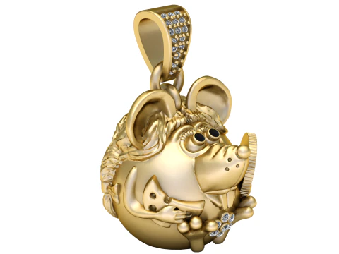 Pingente de rato Modelo de Impressão 3D