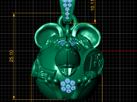 Mouse pendant 3D 프린트 모델