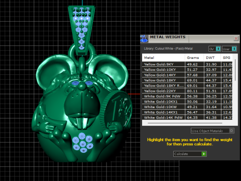 Mouse pendant 3D 프린트 모델