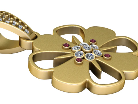 フラワーペンダント 3Dプリントモデル