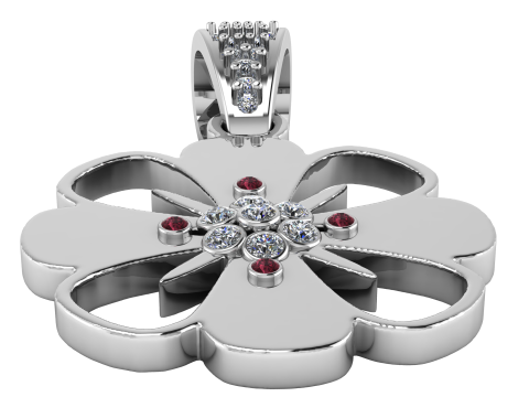 Flower pendant 3Dプリントモデル