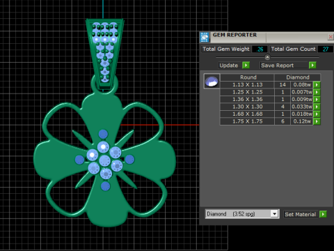 Flower pendant 3Dプリントモデル