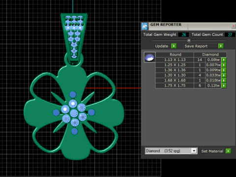 Flower pendant 3D Print Model