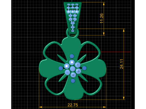 Flower pendant 3Dプリントモデル