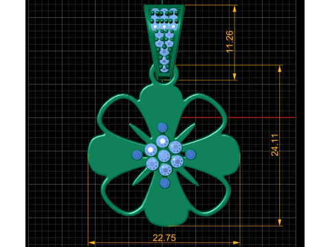 Flower pendant 3D Print Model