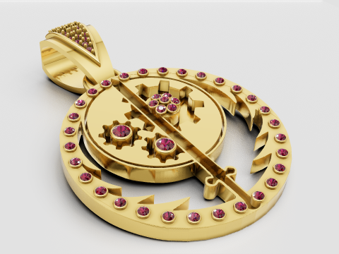 Mechanical pendant 3D Print Model