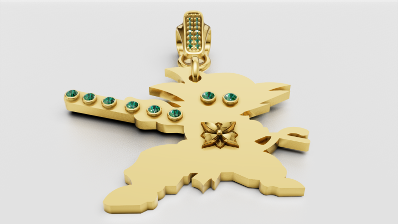 Fantasy sword pendant Model Cetak 3D .c4d .max .obj .3ds .fbx .stl .blend 
