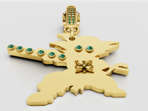 Fantasy sword pendant 3D Print Model