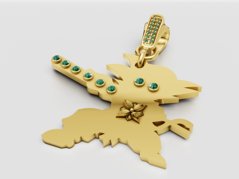 Fantasy sword pendant Model Cetak 3D